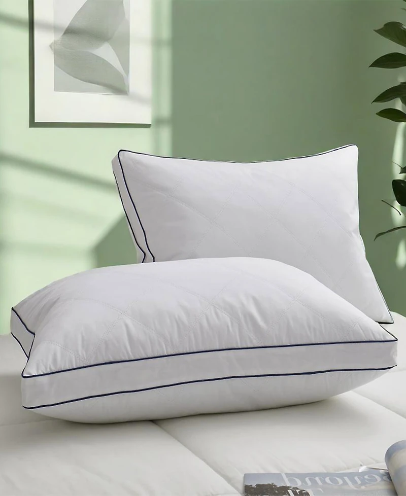 Unikome Quilted Goose Down Feather 2-Pack Pillows