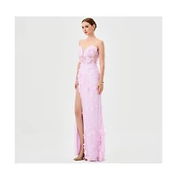 Bariano Women's Teri 3D Floral Gown