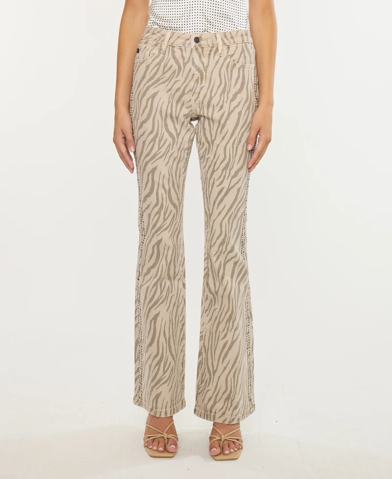 Kancan Women's High Rise Flare Jeans