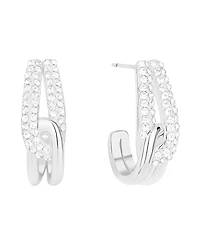 And Now This Crystal Interlock J Hoop Earrings