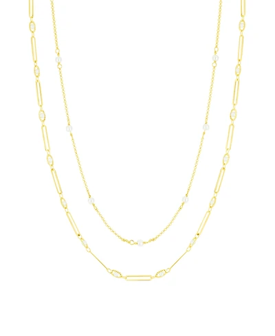 And Now This Simulated Cultivated Pearl Double Strand Necklace