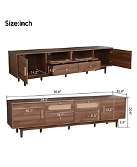 Boyel Living 76-Inch Modern Tv Stand with Drawers for Living Room or Bedroom, Fits TVs Up to 85 Inches