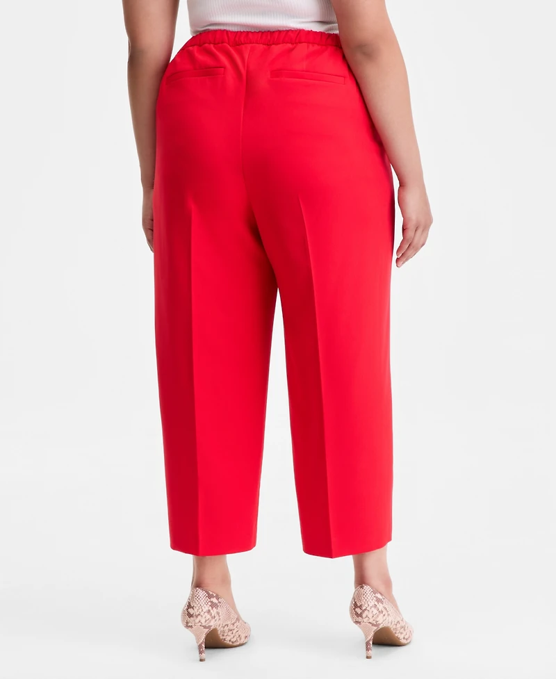 I.n.c. International Concepts Plus High Rise Pull-On Cropped Pants, Macy's Exclusive
