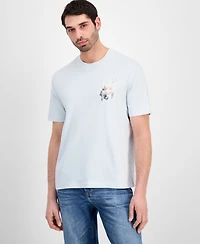 Guess Men's Oversized-Fit Japan Signs Graphic Print T-Shirt