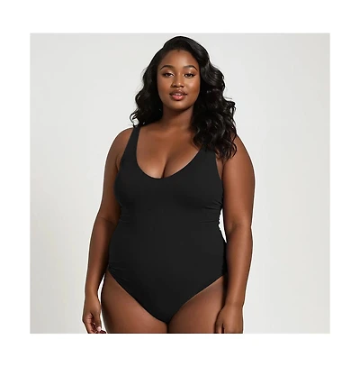 Calypsa Plus Mila One-Piece Swimsuit With Built-In Bra and Tummy Control