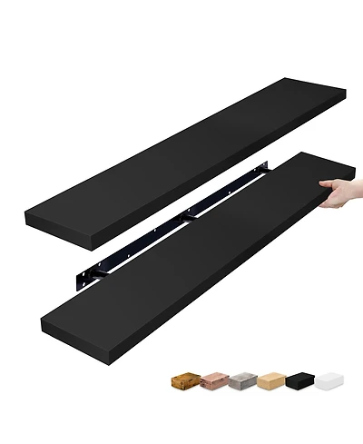 Sorbus 2-Pack 55" Wall Mounted Floating Shelves for Any Room