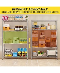 Lovmor 4-Tier 36 in W x 54 in H x 14 in D Height Adjustable Garage Wire Shelving Unit