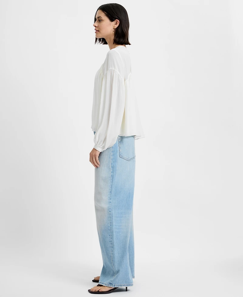 French Connection Women's Marina Round Neck Blouse