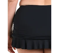 La Blanca Plus Island Goddess Ruffle Swim Skirt