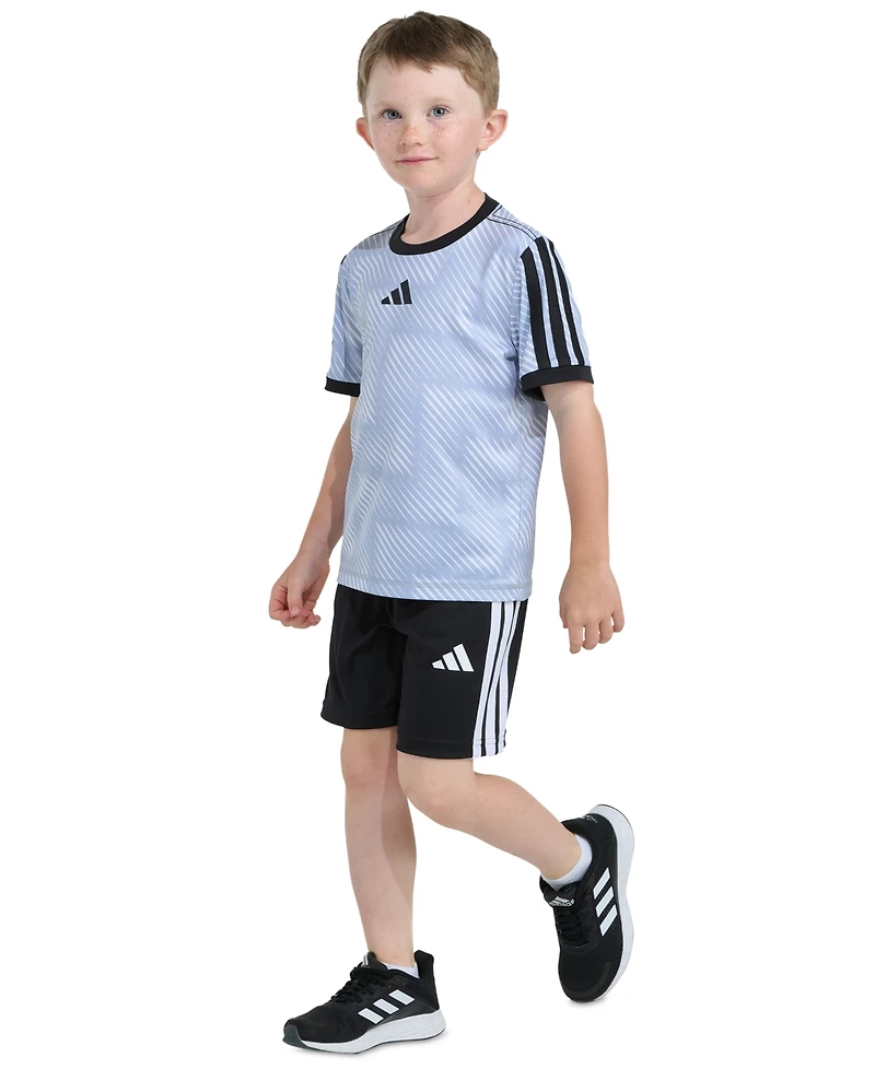 adidas Boys' 2T-7 Printed T-Shirt and Shorts, 2-Piece Set