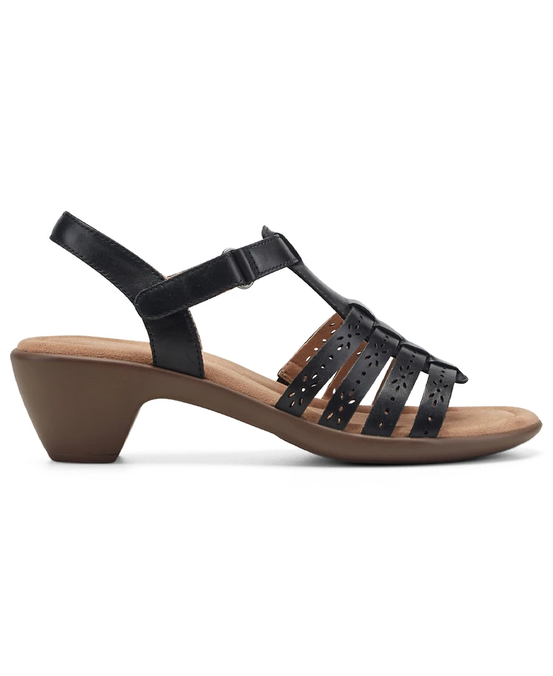 Easy Spirit Women's Cortney Leather Strappy Dress Sandals