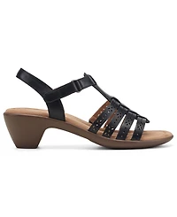 Easy Spirit Women's Cortney Leather Strappy Dress Sandals