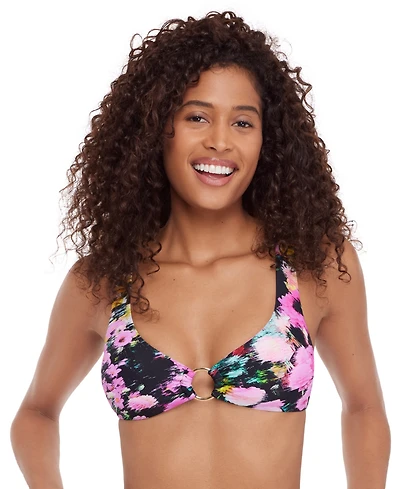 Steve Madden Women's Ring V-Neck Swim Top