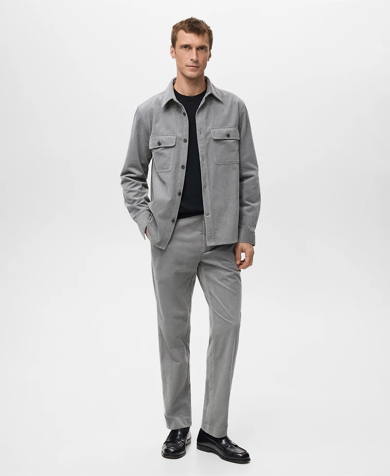 Mango Men's Corduroy Regular-Fit Pants