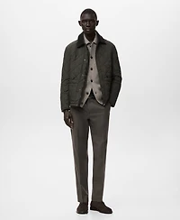 Mango Men's Quilted Water Repellent Jacket