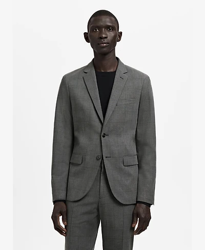 Mango Men's Stretch Fabric Super Slim-Fit Suit Jacket