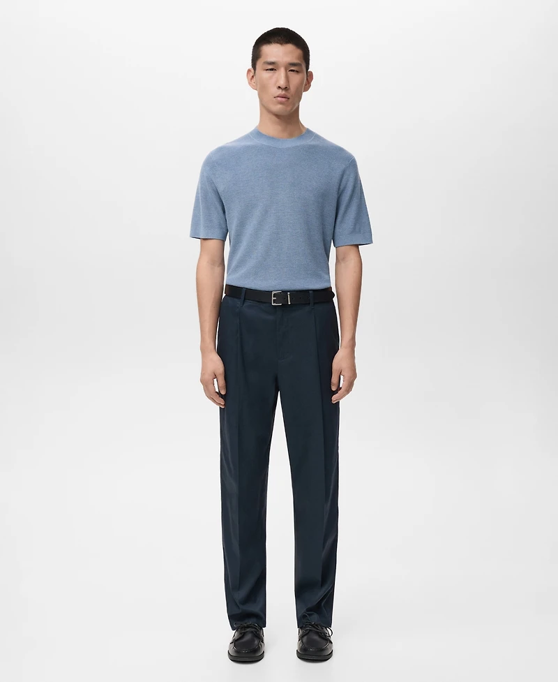 Mango Men's Knit Cotton T-Shirt