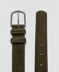 Mango Men's Suede Leather Belt
