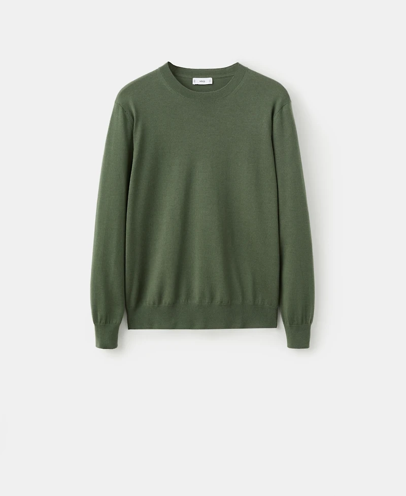 Mango Men's Merino Wool Crew Neck Sweater