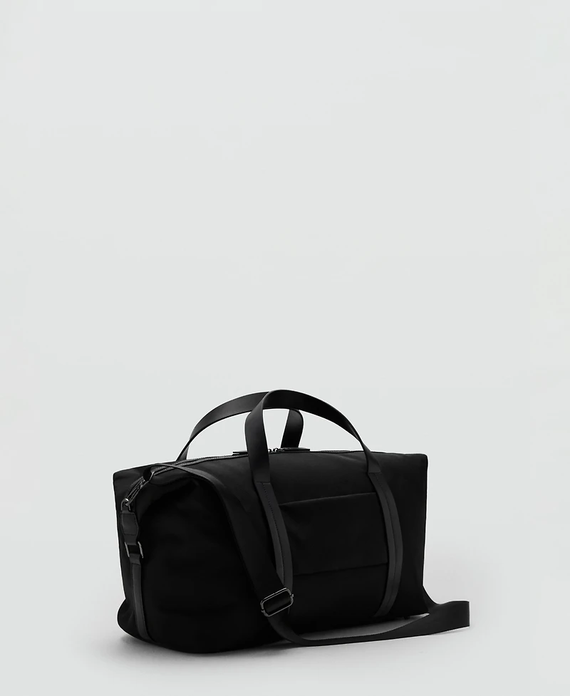 Mango Men's Combined Leather Bowling Handbag