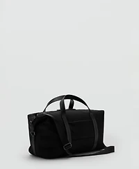 Mango Men's Combined Leather Bowling Handbag