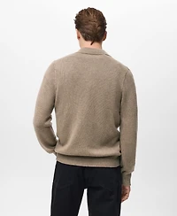 Mango Men's Knitted Wool Blend Cardigan