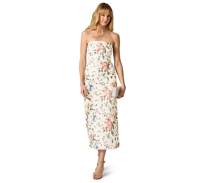 Adrianna Papell Women's Strapless Ankle Ball Gown