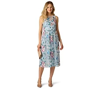 Adrianna Papell Women's Crewneck Halter Embroidered Dress