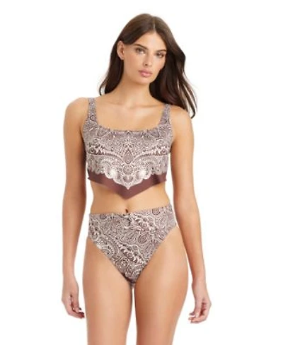 Sanctuary Womens Bandana Babe Cropped Hankini Top High Rise Bottoms