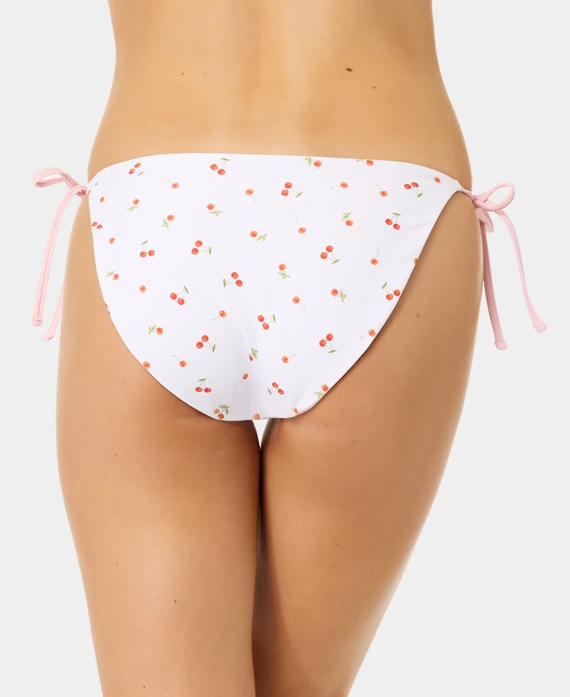 California Waves Women's Ditsy Reversible-Tie Side Swim Bottoms