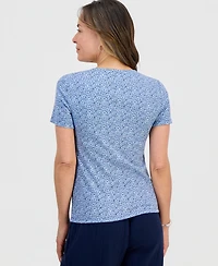 Style & Co Petite Henley Short-Sleeve T-Shirt, Macy's Exclusive