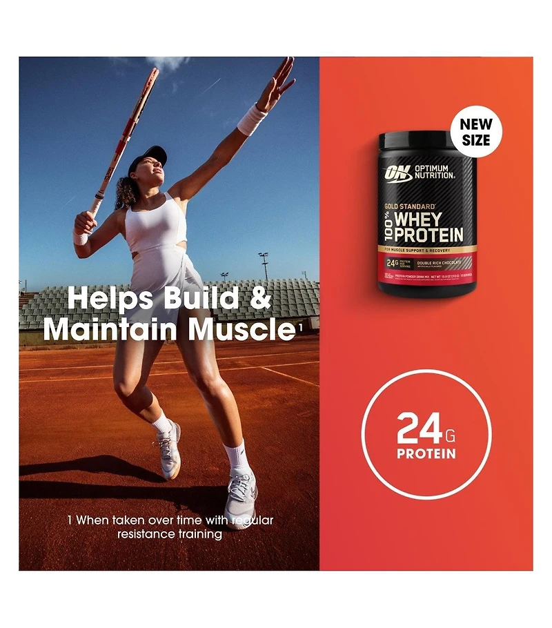 Optimum Nutrition Gold Standard 100% Whey Protein Powder, Double Rich Chocolate, 0.68 Pound