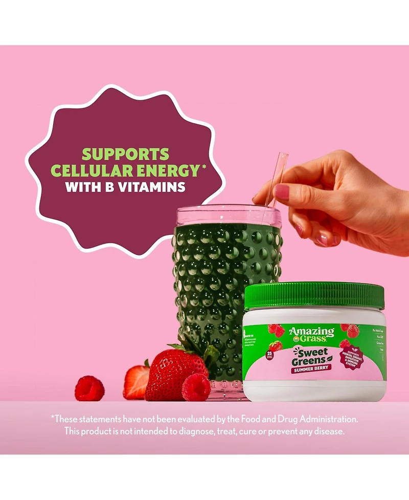 Amazing Grass Sweet Greens Superfood Powder, Summer Berry, 25 Servings