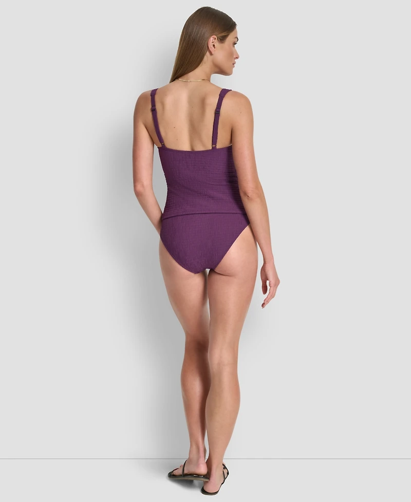 Dkny Women's Under-Wire Textured Tankini Top