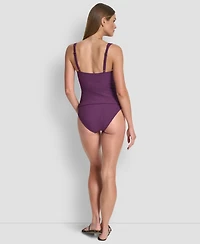 Dkny Women's Under-Wire Textured Tankini Top