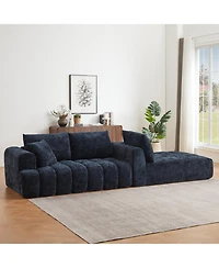 Streamdale Furniture Chenille L-Shape Sectional Sofa Sleeper Couch