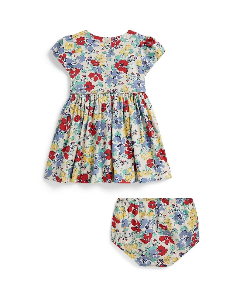 Polo Ralph Lauren Baby Girls' Floral Dress and Bloomers, 2-Piece Set