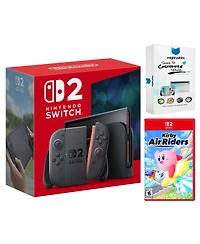 Nintendo Switch 2 Video Game Console with Kirby Air Riders and MightySkins Code Bundle