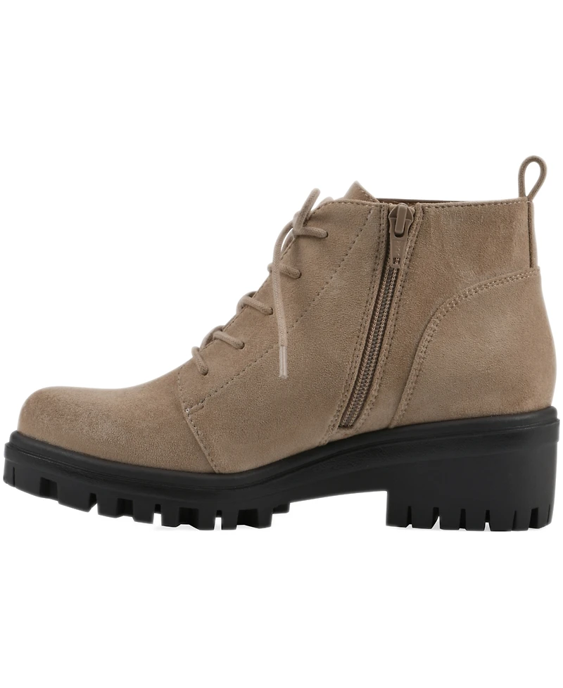 White Mountain Women's Tariq Lug Sole Lace-up Booties