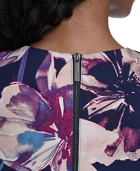 Calvin Klein Petite Short-Sleeve Crepe Dress