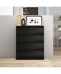 Streamdale Furniture Black 4-Drawer Modern Dresser