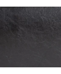 Baxton Studio Dark Brown Full Leather Small Storage Cube Ottoman