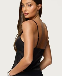 Edikted Womens Tamar Satin Effect Tank Top