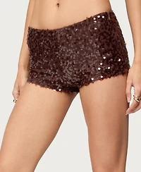 Edikted Women's Stajey Sequin Micro Shorts