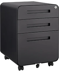 gaomon 3 Drawer Mobile File Cabinet with Lock, Under Desk Metal Filing for Home Office