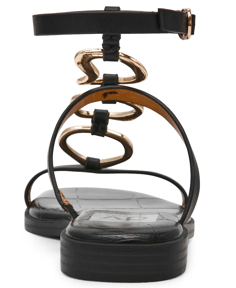 Dv Dolce Vita Women's Macin Embellished Gladiator Flat Sandals