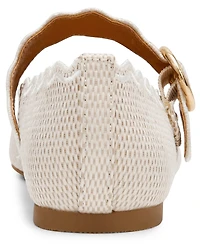 Dv Dolce Vita Women's Melora Buckle Scalloped Mary Jane Flats