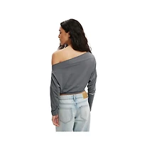 Cotton On Women's Peyton Off Shoulder Long Sleeve Top