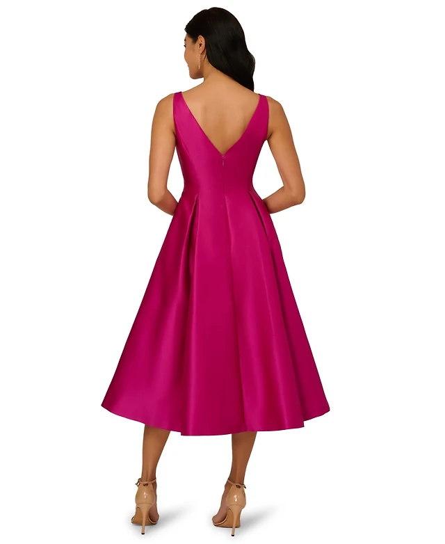 adrianna papell boat-neck a-line dress Adrianna Papell Boat-Neck A-Line Dress
