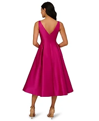 Adrianna Papell Boat-Neck A-Line Dress